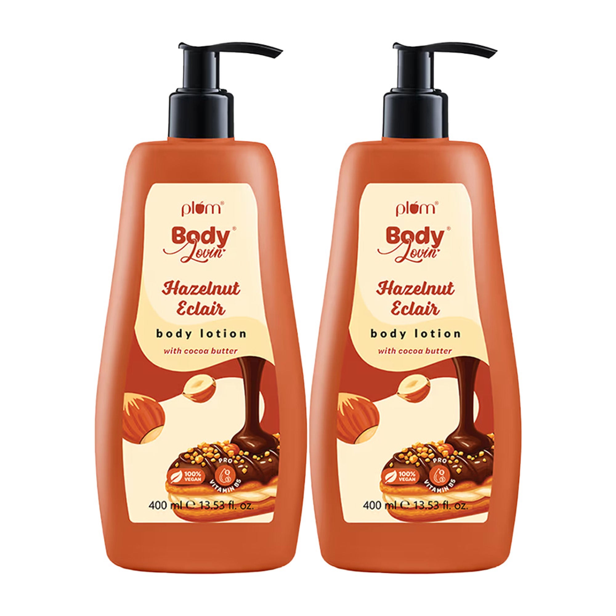 Plum BodyLovin’ Hazelnut Eclair Body Lotion Pack of 2 With Cocoa Butter & Vitamin B5