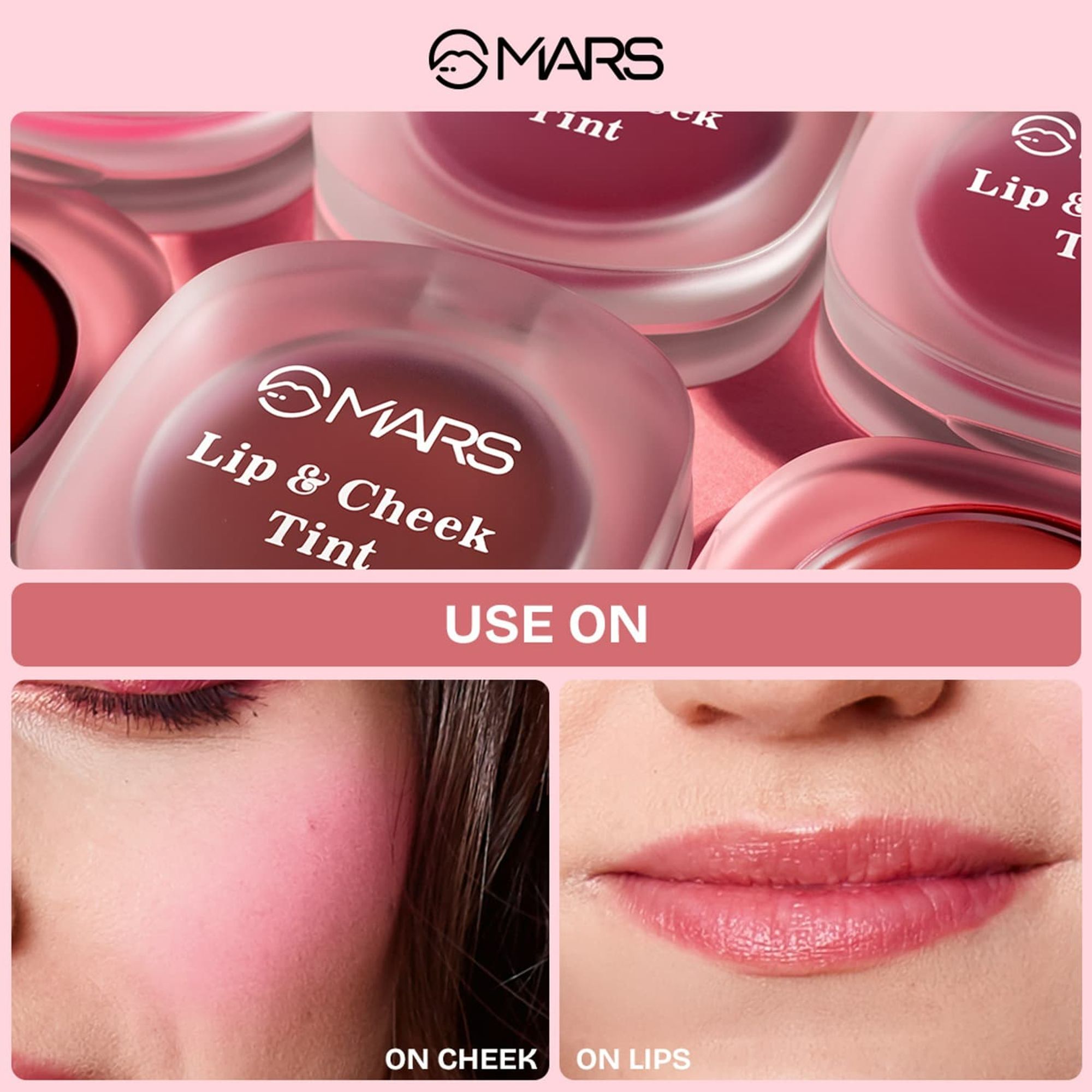 MARS Cosmetics Lip & Cheek Tint for Bold Pop Color - 02-Sunset Coral - Distacart
