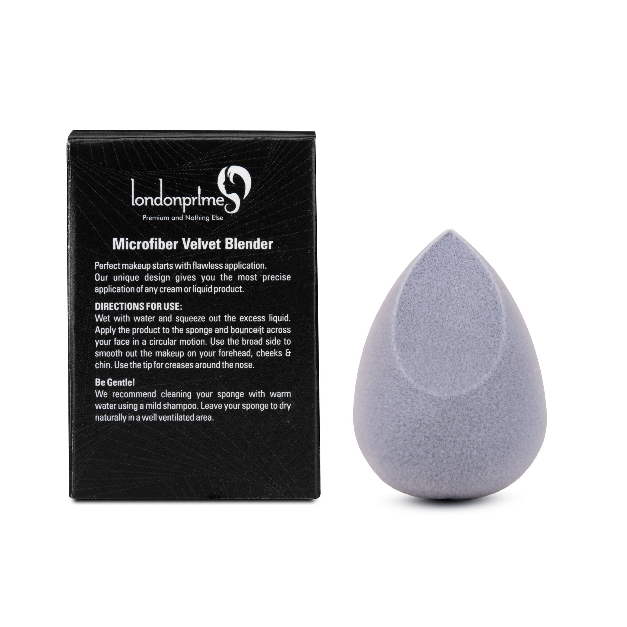 London Prime Microfiber Velvet Sponge   Grey ( Formerly London Pride Cosmetics )