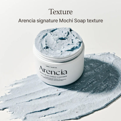 Arencia Fresh Blue Hyssop Rice Mochi Cleanser - Gentle Exfoliating Pore Care Korean Double Cleanser - Distacart
