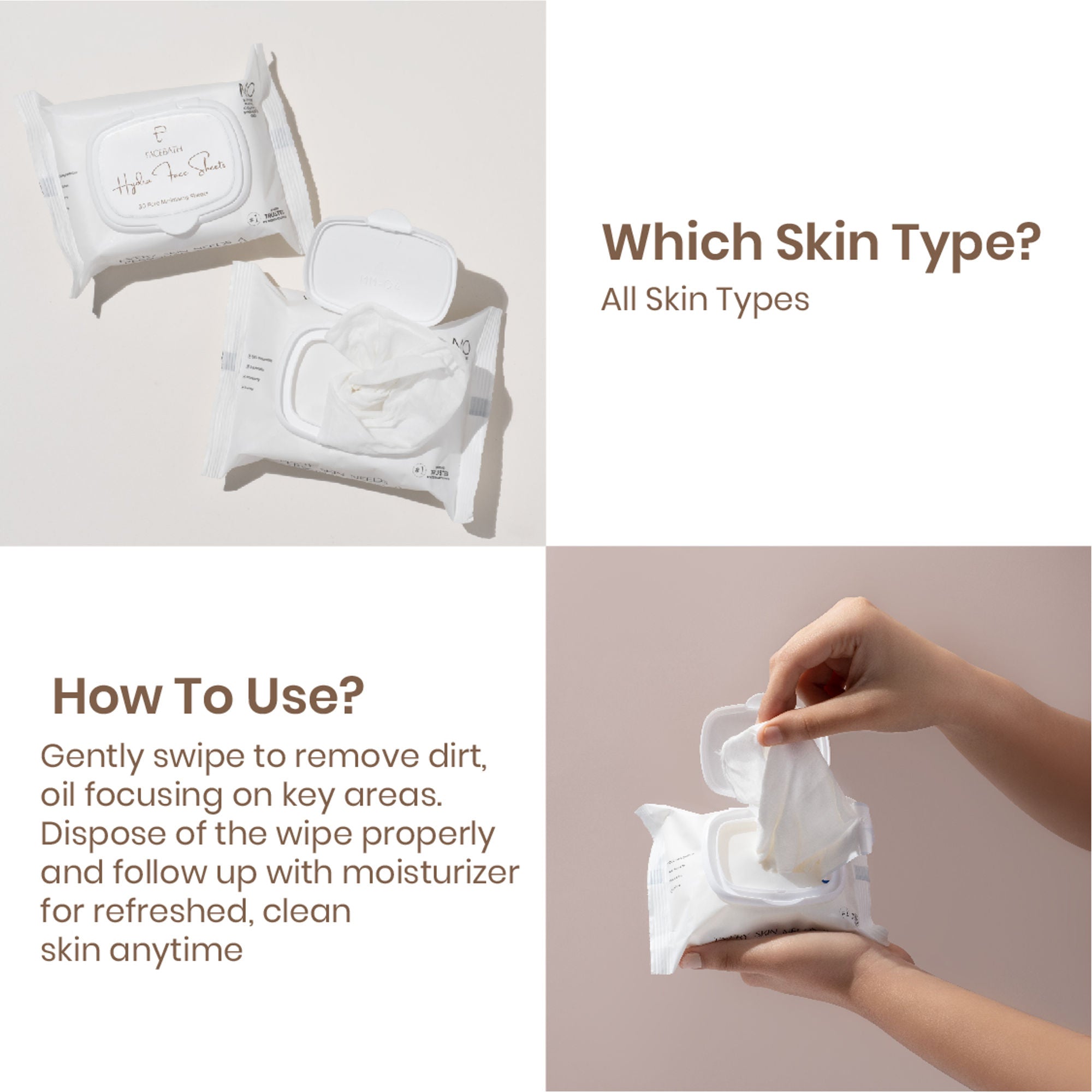 Personal Touch Skincare Hydra Facial Skin Care Serum Wipes For Pore Minimising With 72 hours Hydration - Distacart