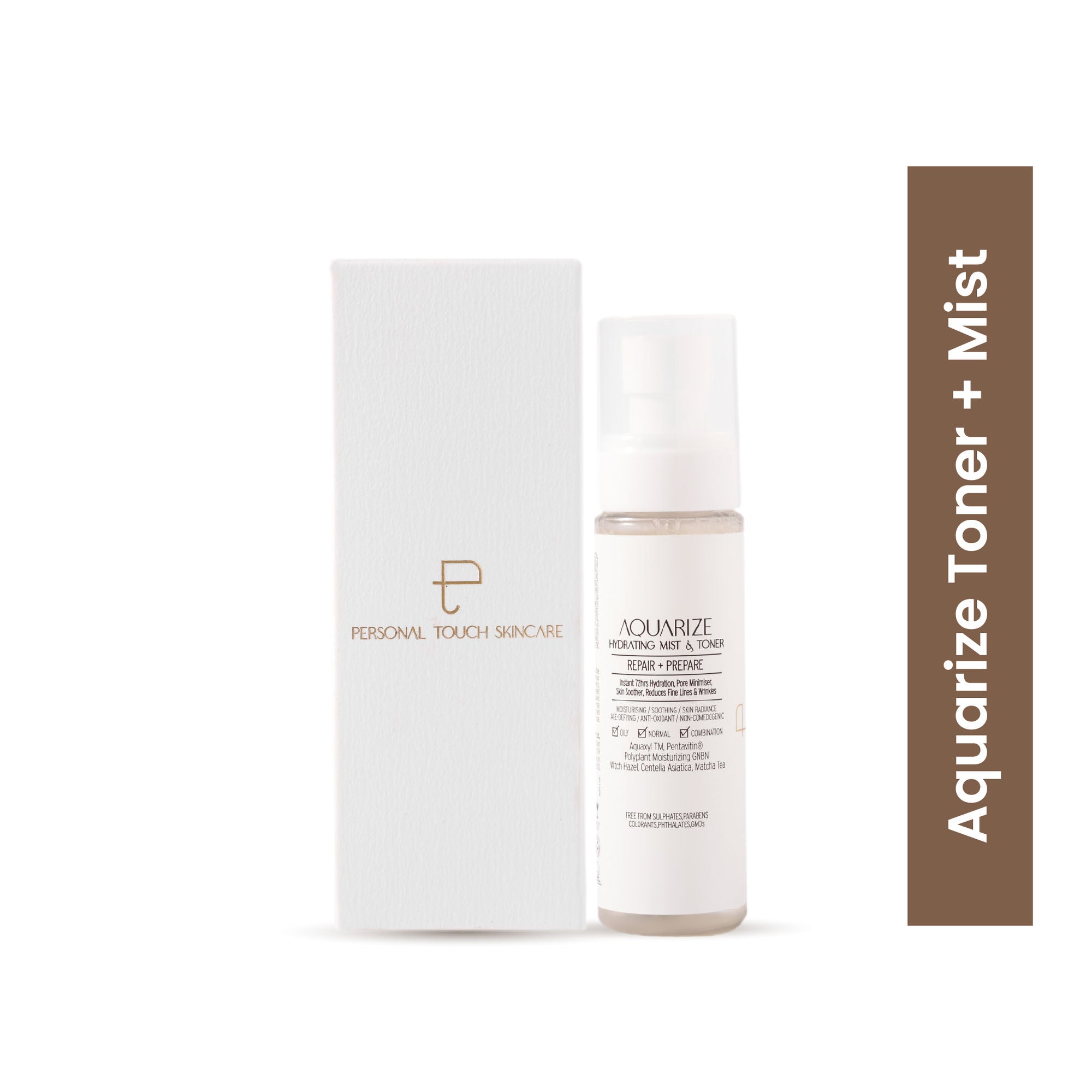Personal Touch Aquarize Toner + Mist With Hyaluronic Acid For Normal, Oily, Dry & Sensitive Skin