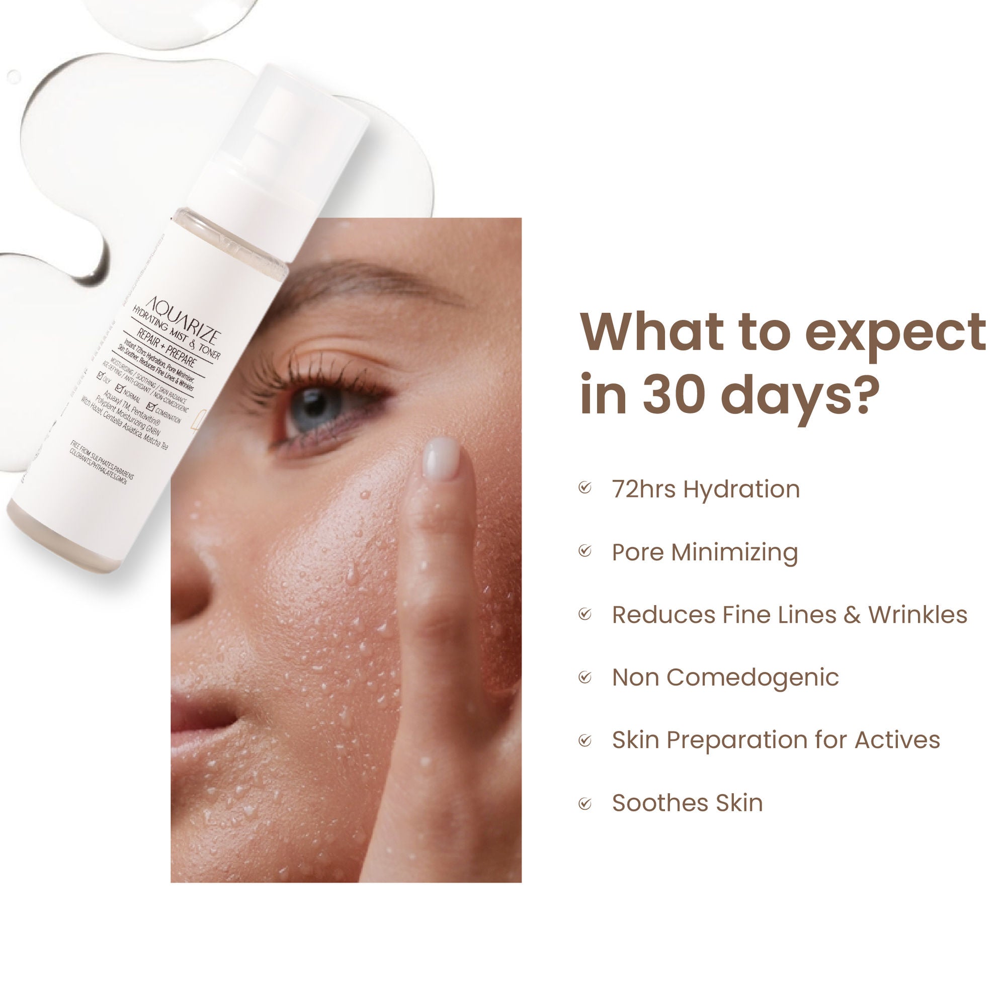 Personal Touch Skincare Aquarize Toner + Mist With Hyaluronic Acid For Normal, Oily, Dry & Sensitive Skin - Distacart