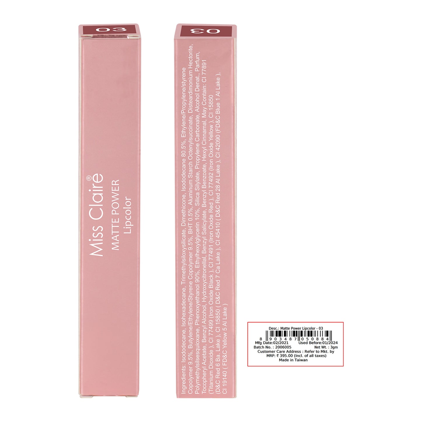 Miss Claire Matte Power Lipcolor - 3 - Distacart