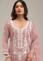 Thumbnail for Anaita Peach Embroidered Silk Stitched Salwar Suit - Distacart