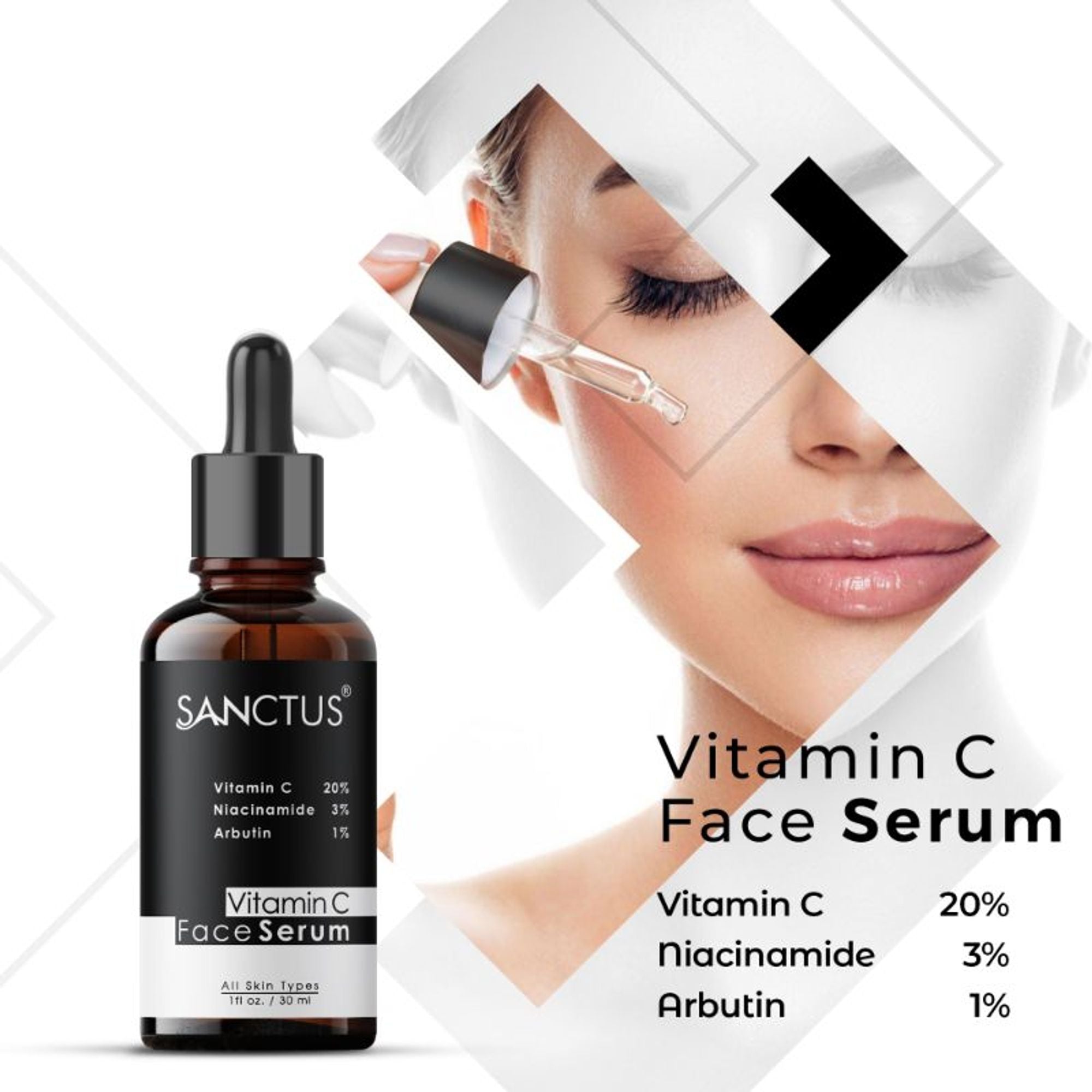 SANCTUS 20% Vitamin C Face Serum - Distacart