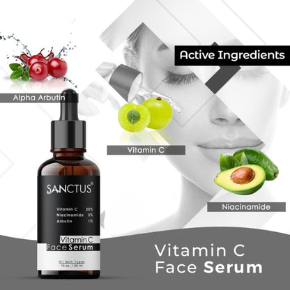 SANCTUS 20% Vitamin C Face Serum - Distacart