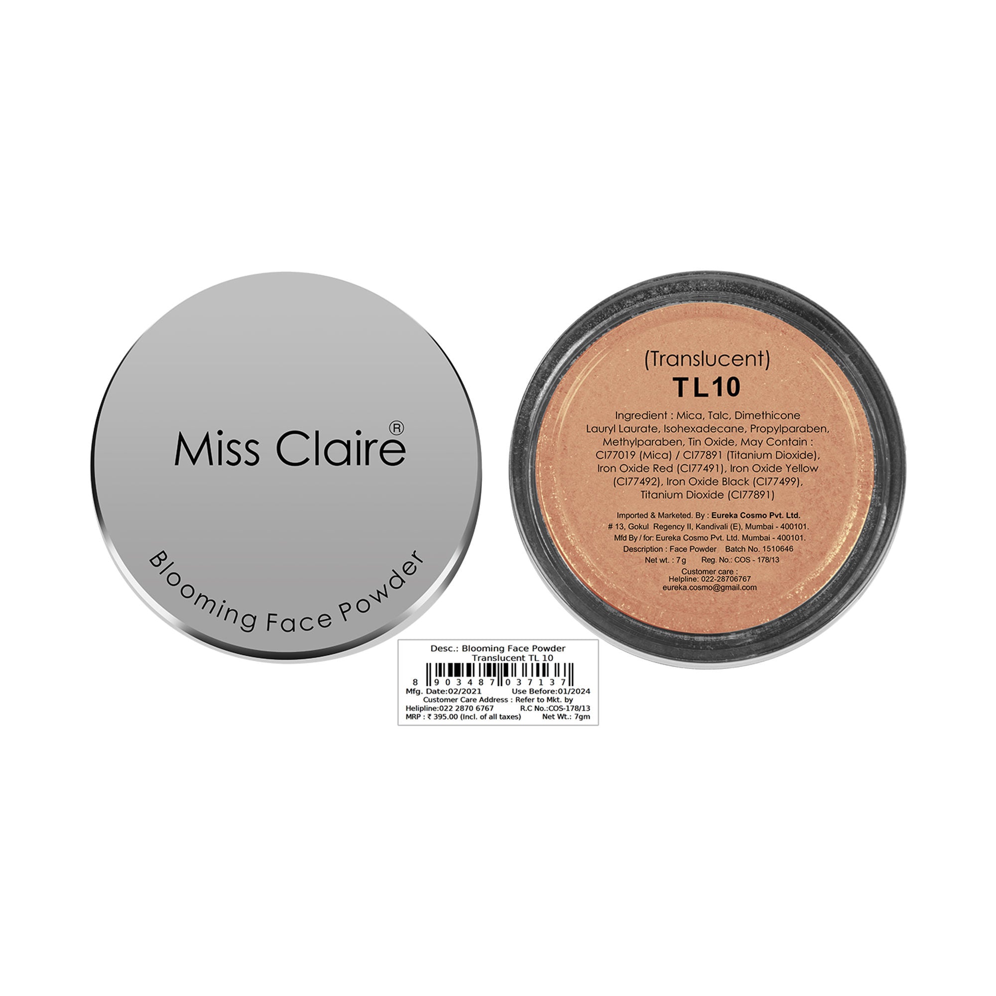 Miss Claire Blooming Face Powder - Translucent Tl10