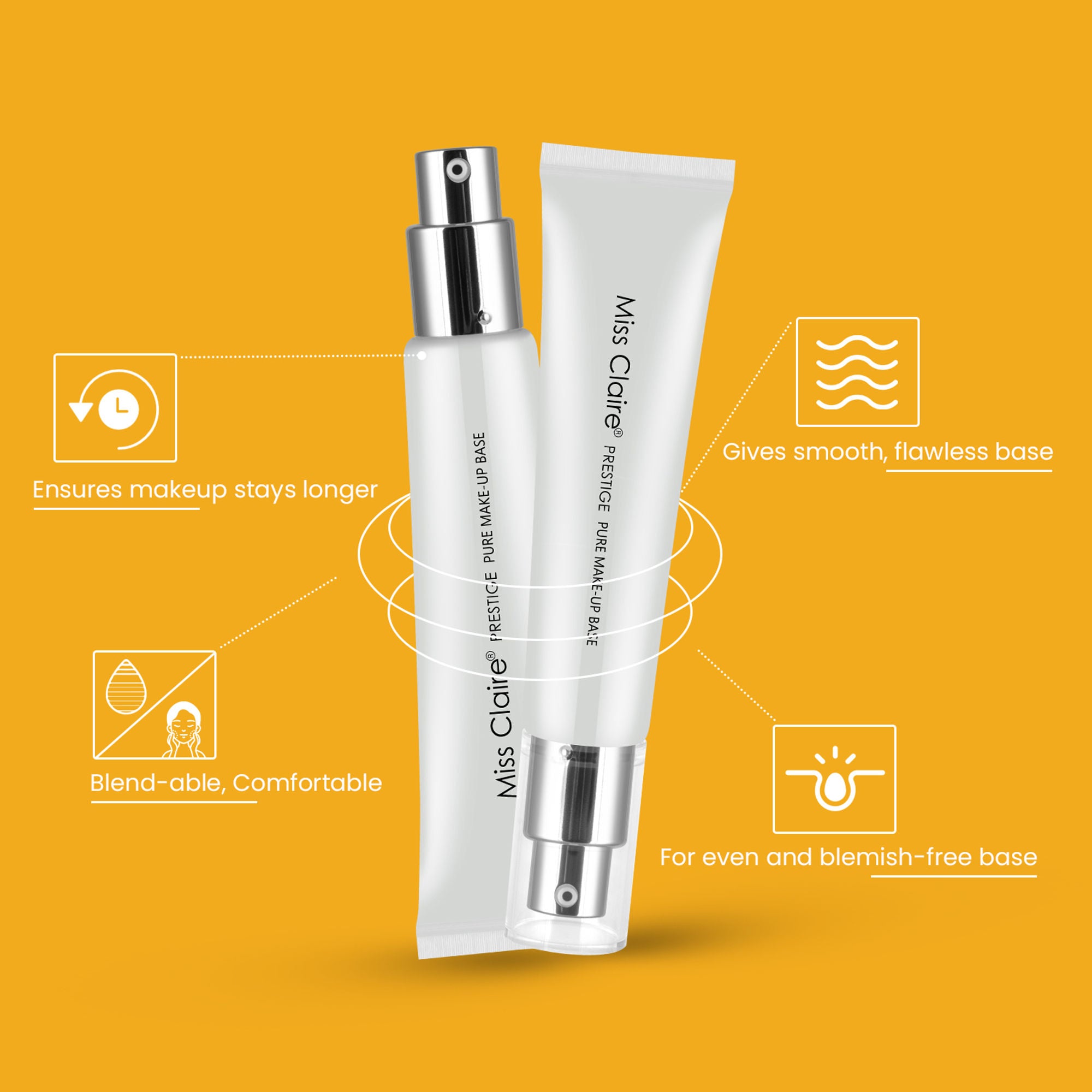 Miss Claire Prestige Pure Makeup Base - Shine White