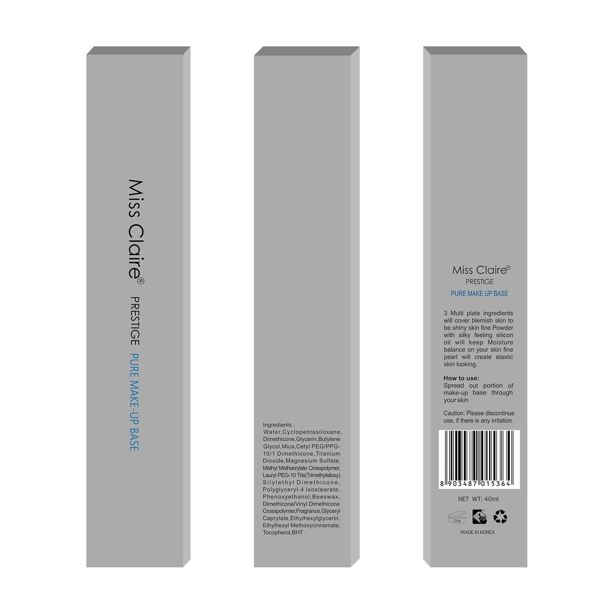 Miss Claire Prestige Pure Makeup Base - Shine White