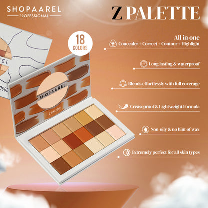 Shopaarel 18 Color Concealer Palette - Distacart