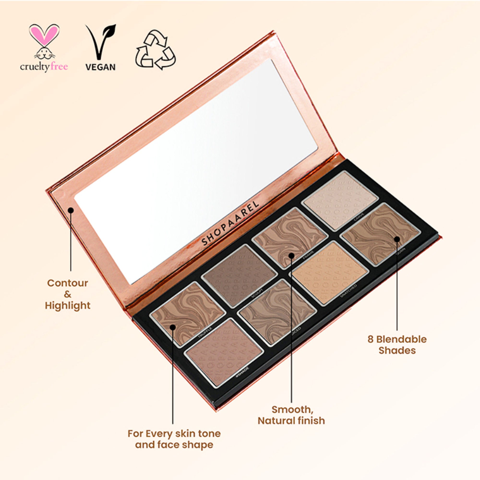 Shopaarel Contour Palette Perfect Shades - Distacart