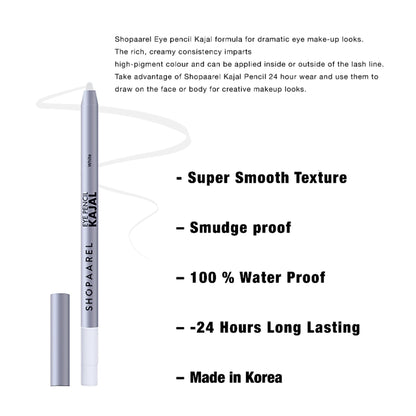 Shopaarel Eye Kajal Pencil - White - Distacart
