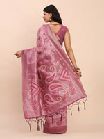 Thumbnail for Astita Linen Cotton Light Pink Saree
