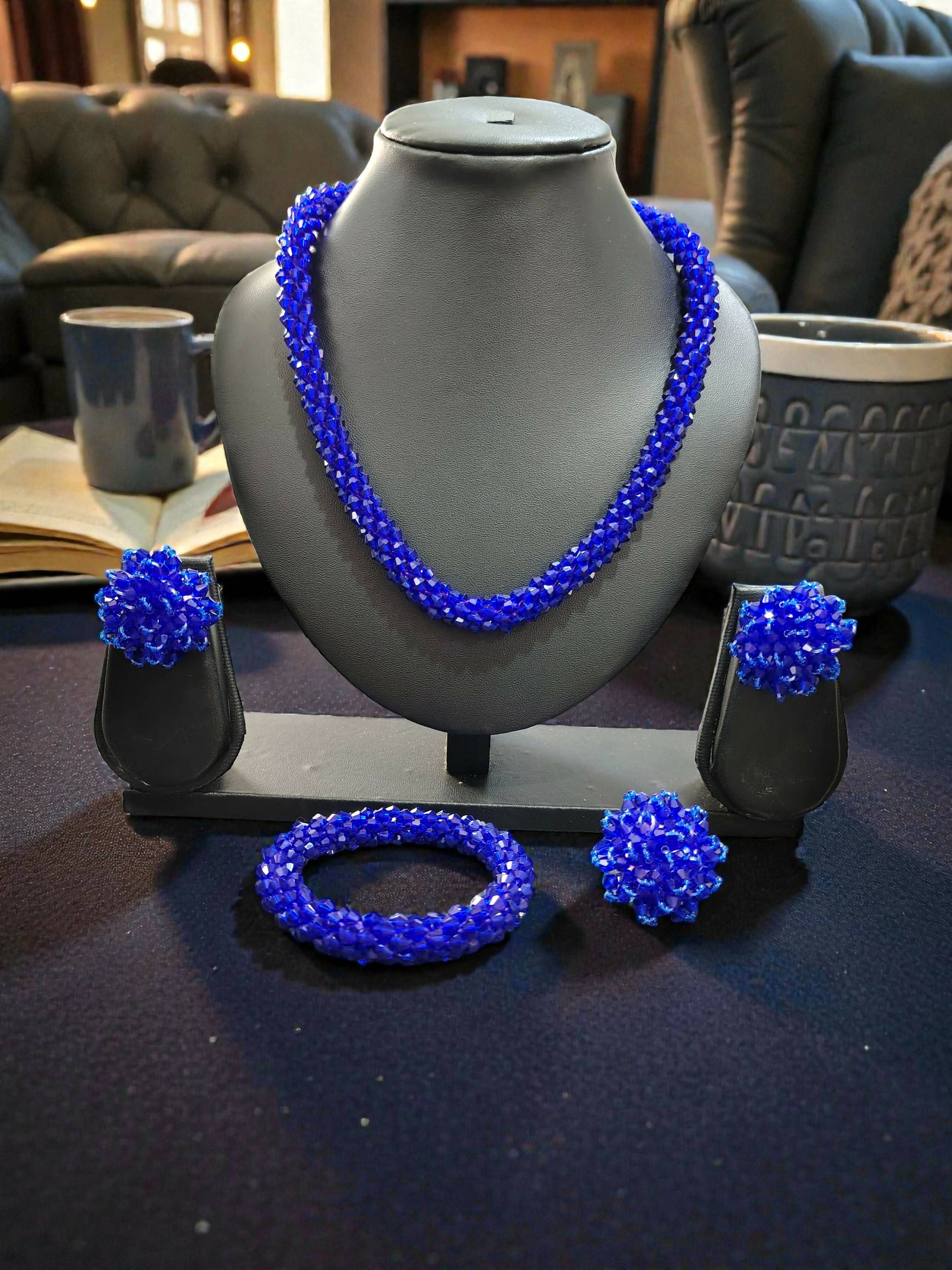 Inhanns Rangshine 4-In-1 Crystal Glam Set - Handmade - Royal Blue - Distacart