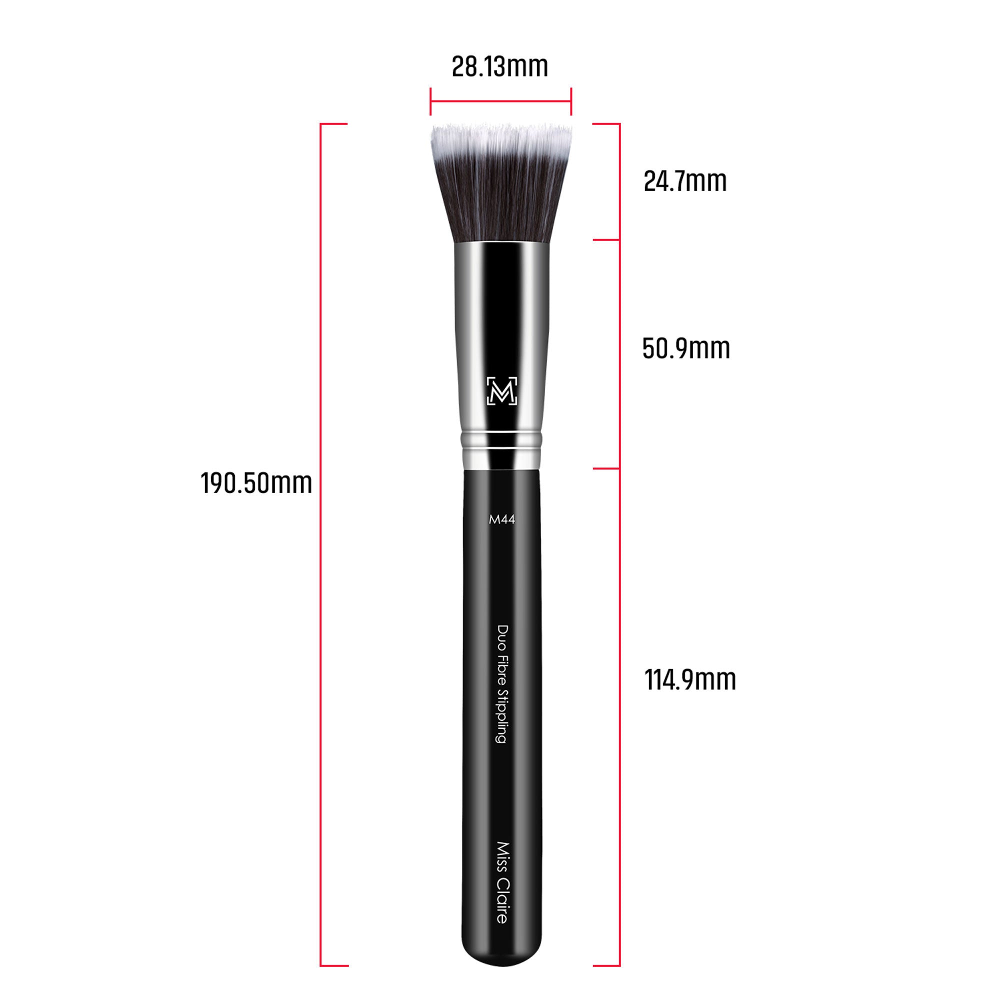 Miss Claire M44 - Duo Fibre Stippling Brush - Chrome