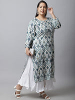 Thumbnail for TAG 7 Women White Plus Size Flared Ethnic Palazzos - Distacart