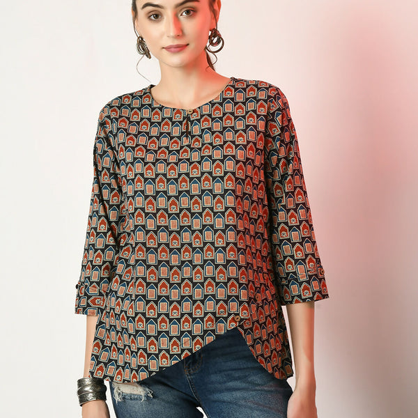 Myshka Women's Multi Printed Top - Distacart