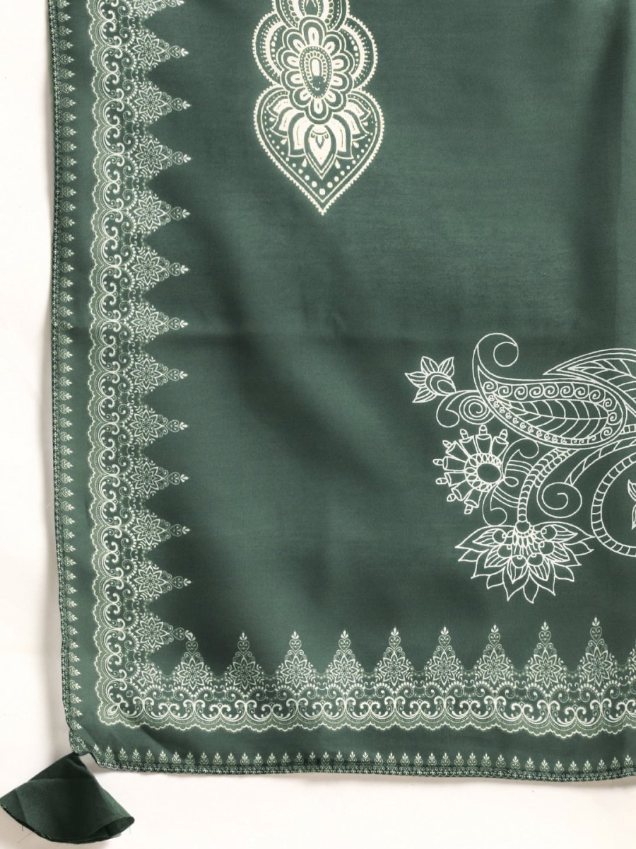 Anouk Women Green Ethnic Motifs Embroidered Kurta with Palazzos & Dupatta - Distacart