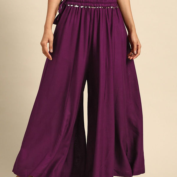 TAG 7 Women Flared Ethnic Palazzos - Distacart