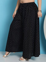 Thumbnail for TAG 7 Floral Printed Flared Pure Cotton Palazzos - Distacart