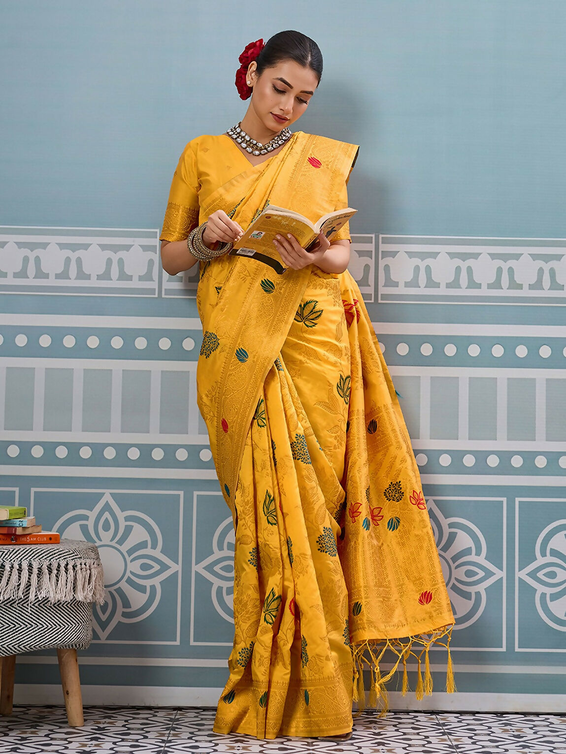 Astita Yellow Silk Saree