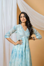 Thumbnail for Joban Fashion Blue Tie & Dye Kurta Pant Set - Distacart