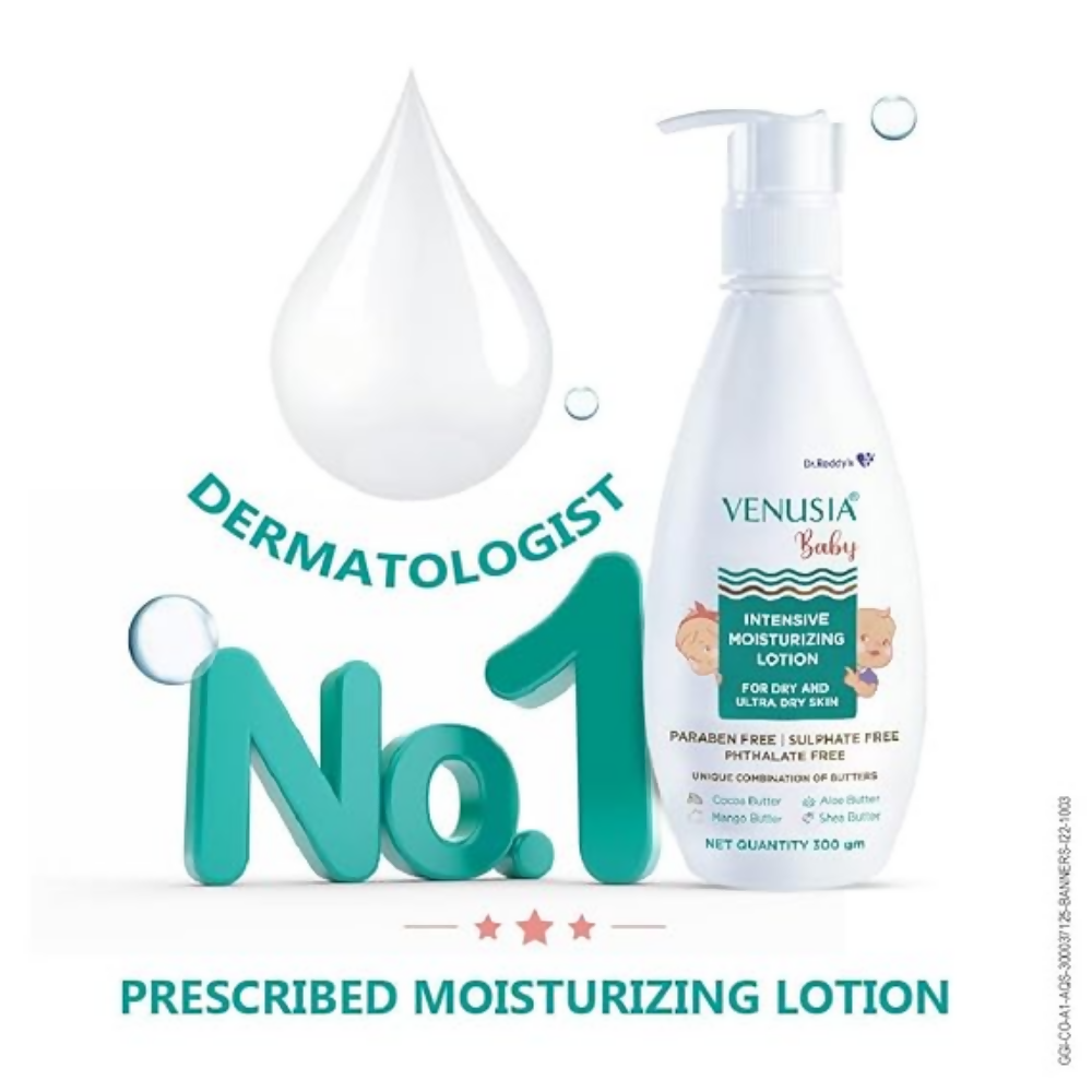 Dr. Reddy's Venusia Baby Intensive Moisturizing Lotion | For Dry & Ultra Dry Skin | Paraben, Sulphate & Phthalate-Free - Distacart