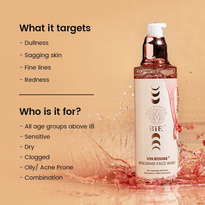 BiE Vin Rouge- Renewing Face Wash - Distacart