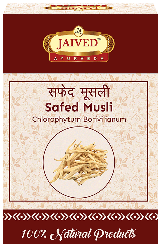Jaived Ayurveda Safed Musli | Enhances Vitality, Boosts Stamina, 100% Pure & Natural