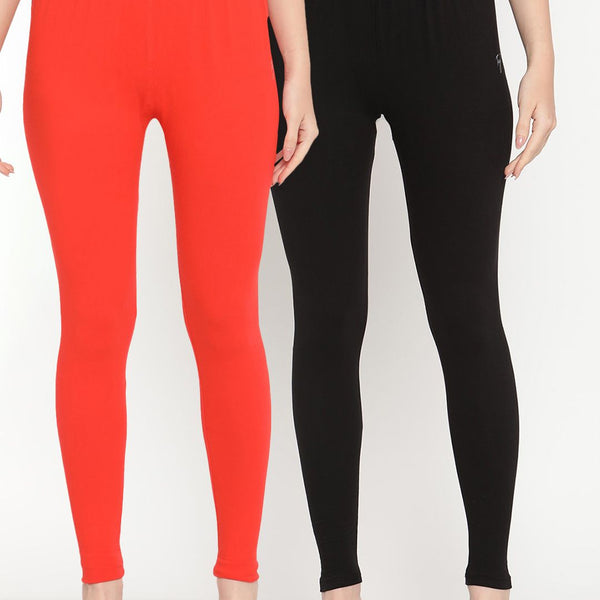 TAG 7 Women Pack of 2 Solid Ankle Length Leggings - Distacart