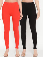 Thumbnail for TAG 7 Women Pack of 2 Solid Ankle Length Leggings - Distacart