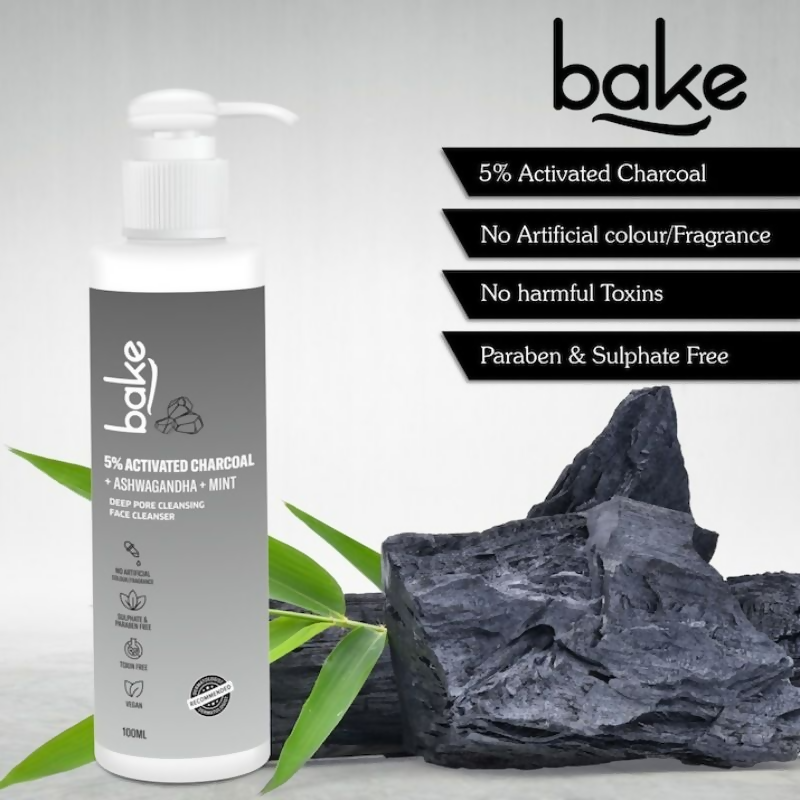Bake 5% Activated Charcoal Face Cleanser - Distacart