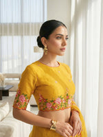 Thumbnail for Joban Fashion Yellow Candy Crush Party Wear Sarees - Distacart