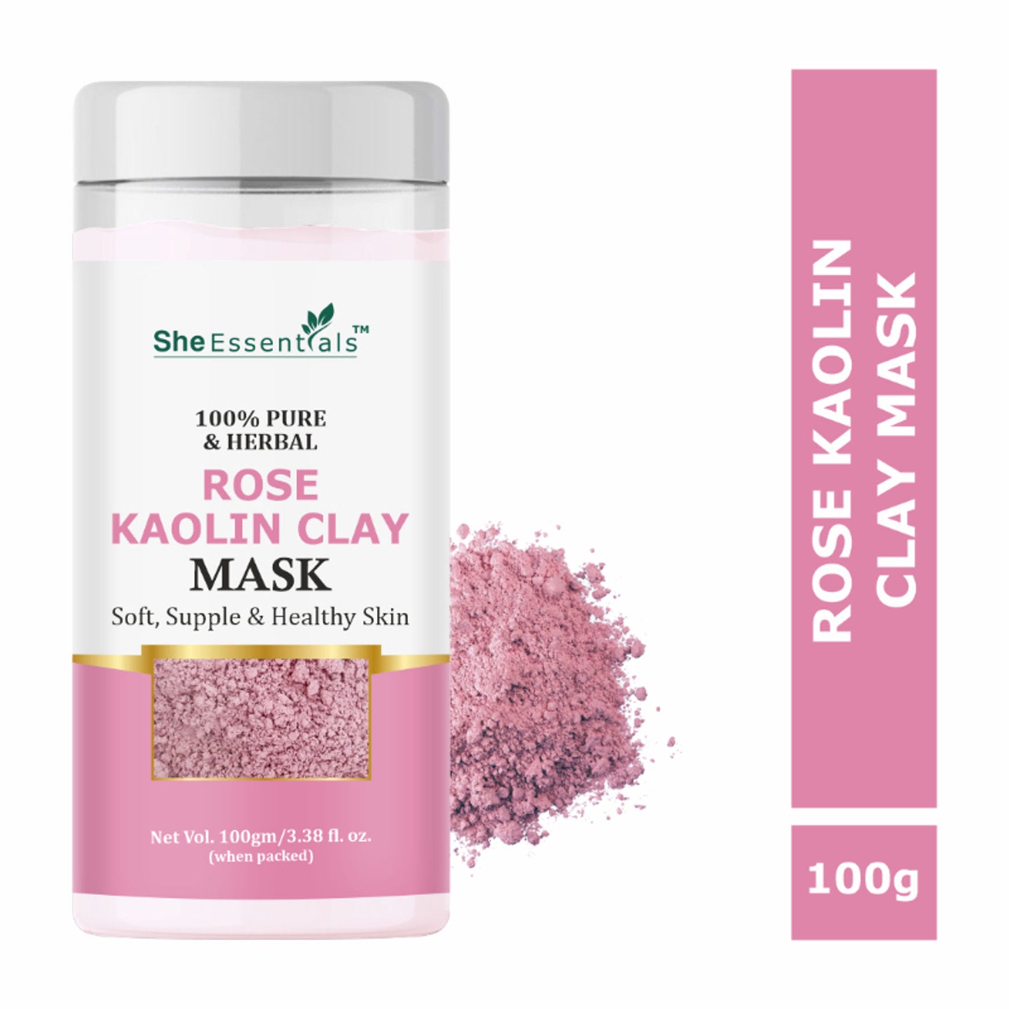 She Essentials Rose Kaolin Clay For Gentle Cleansing