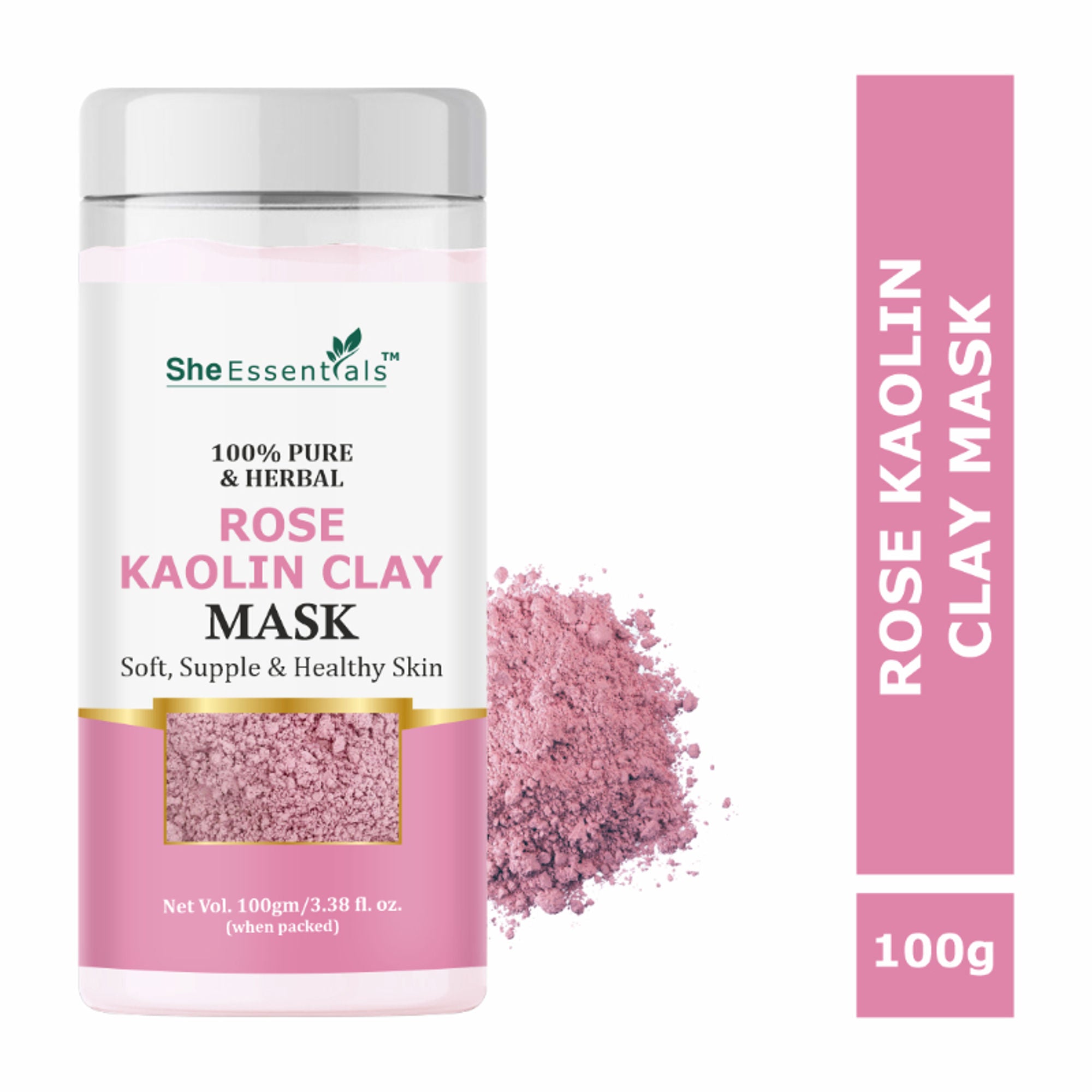 She Essentials Rose Kaolin Clay For Gentle Cleansing