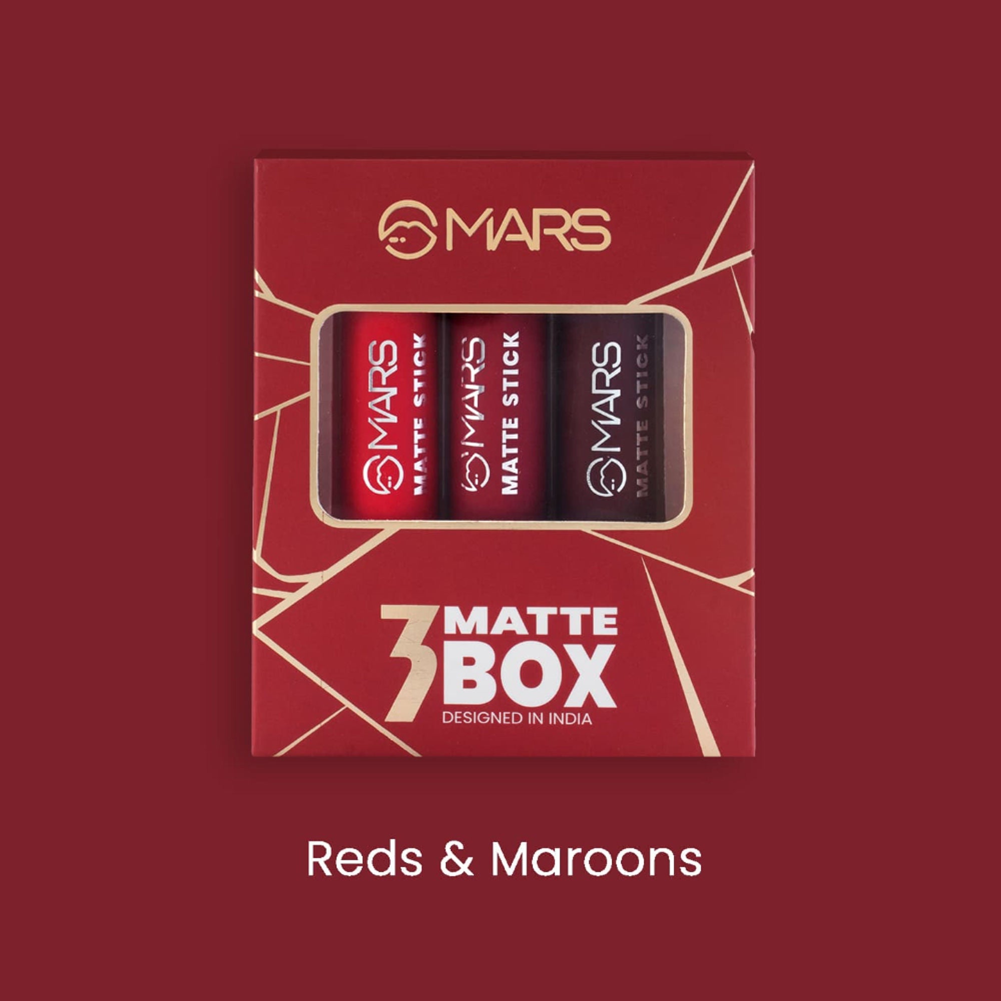 MARS Cosmetics Matte Lipsticks Box - 01 Reds and Maroons