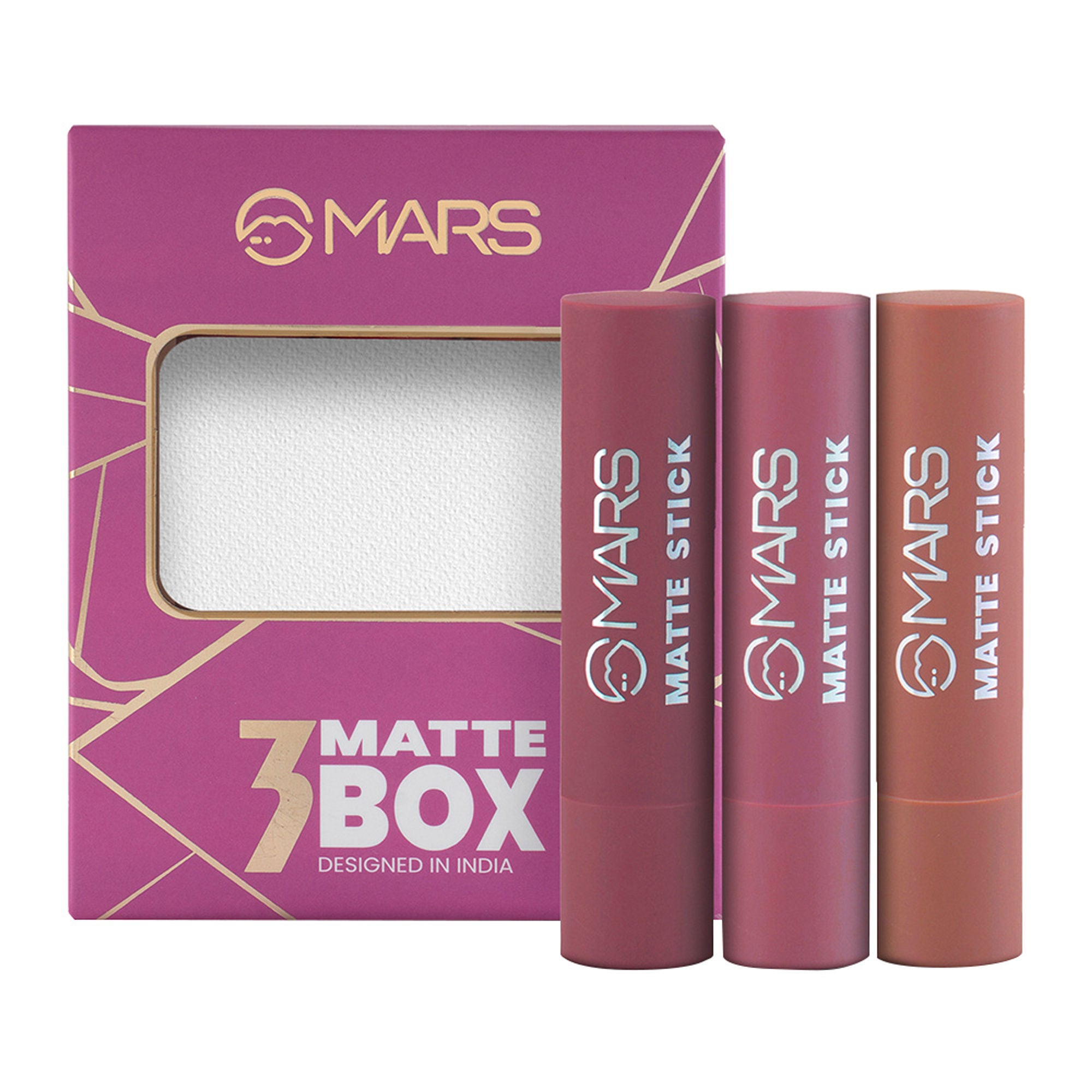 MARS Cosmetics Matte Lipsticks Box - 02 Peaches and Nudes - Distacart