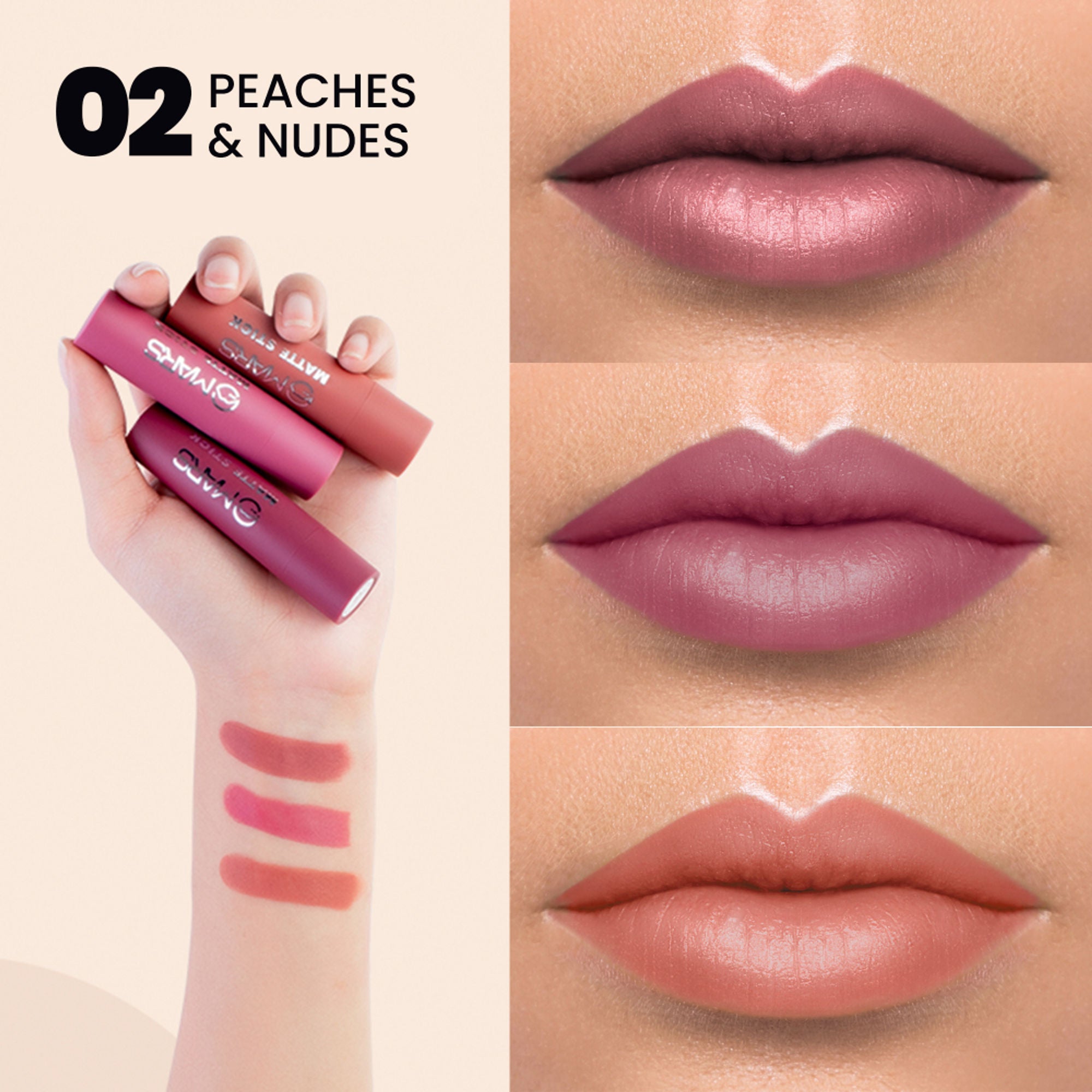 MARS Cosmetics Matte Lipsticks Box - 02 Peaches and Nudes - Distacart