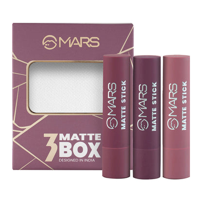 MARS Cosmetics Matte Lipsticks Box - 03 Plums - Distacart