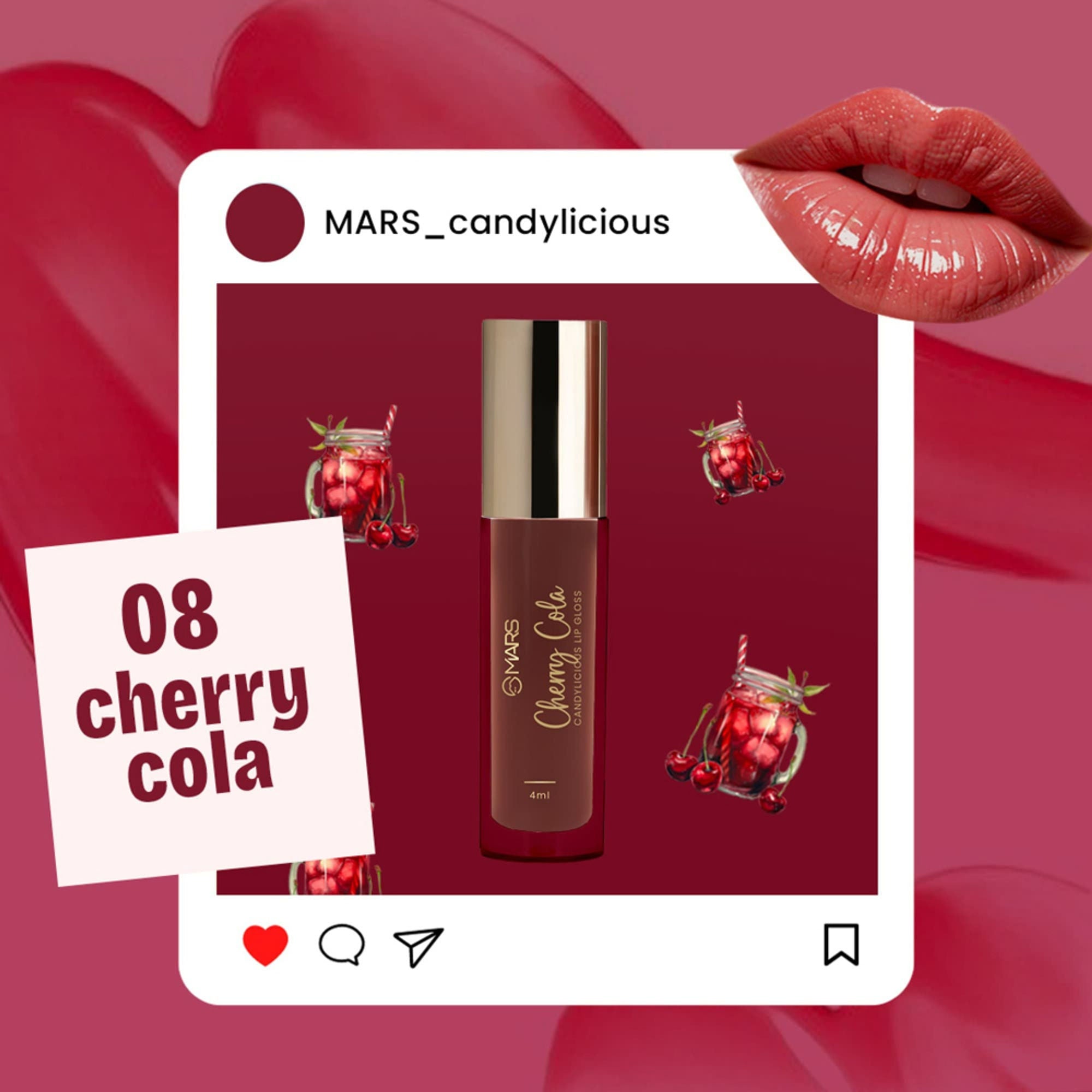 MARS Cosmetics Candylicious Colored Lip Gloss - Cherry Cola