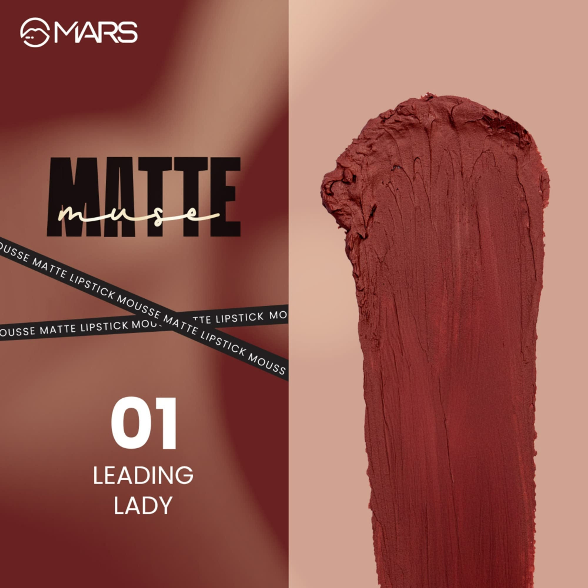 MARS Cosmetics Mousse Matte Lipstick - Leading Lady