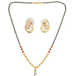 Thumbnail for AanyaCentric Gold Plated Short Mangalsutra Set with Earrings - Distacart
