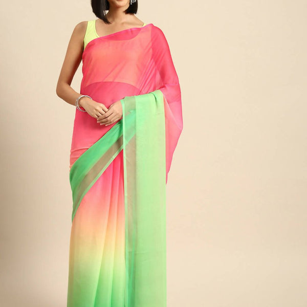 Ahalyaa Women's Traditional wear Saree - Pink - Distacart