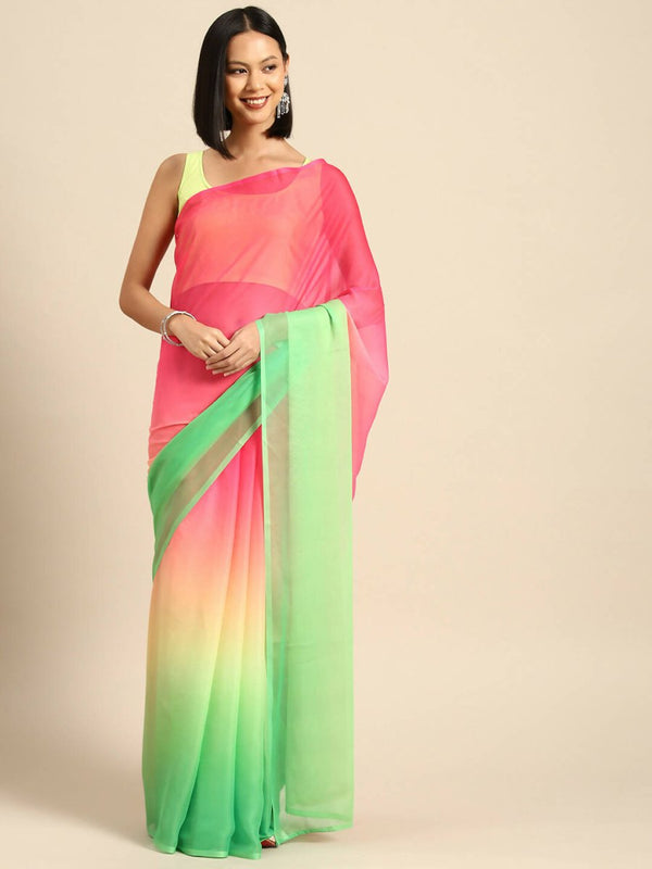 Ahalyaa Women's Traditional wear Saree - Pink - Distacart