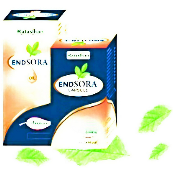Rajasthan Herbals International Ayurvedic Endsora Capsules & Endsora Oil Combo - Distacart