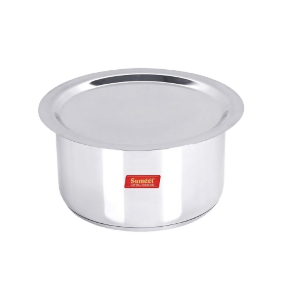 Sumeet Big Size Stainless Steel Induction Bottom Gas Stove Friendly Container - Dista