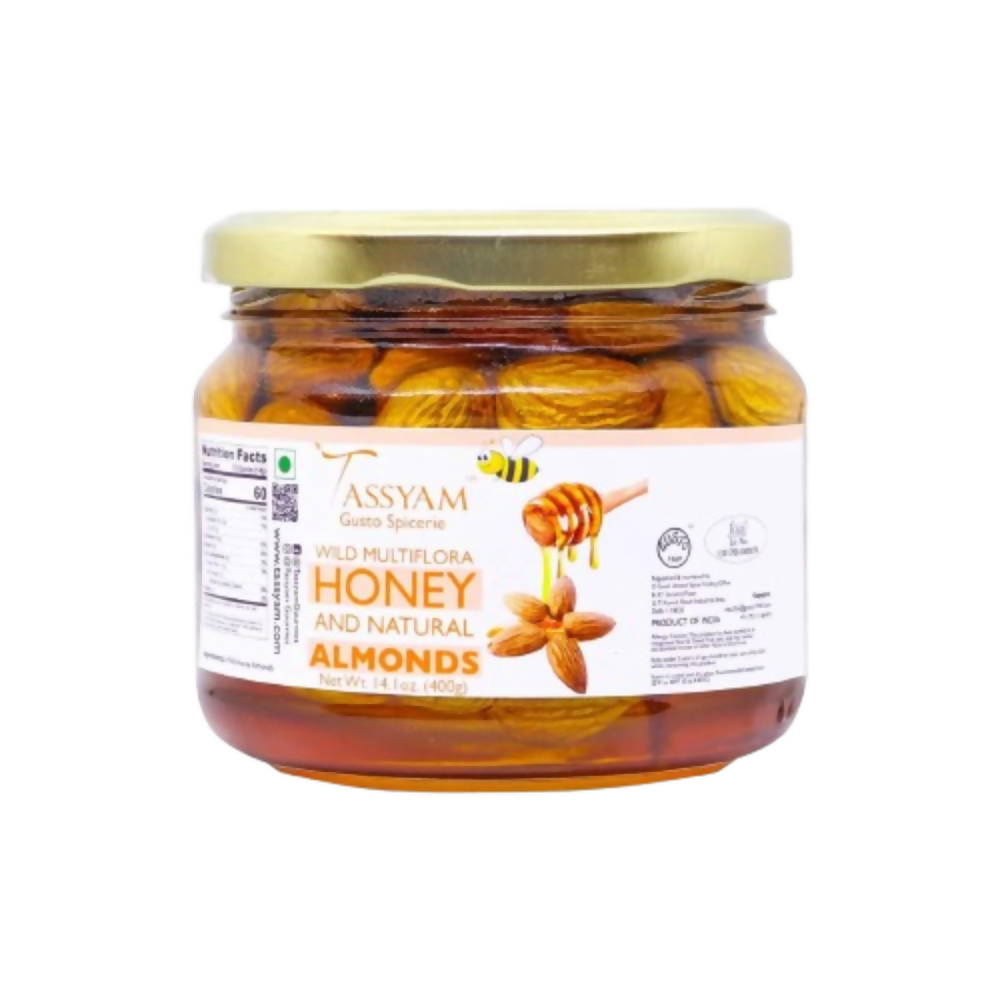 Tassyam Organics Wild Honey with California Almonds - Distacart