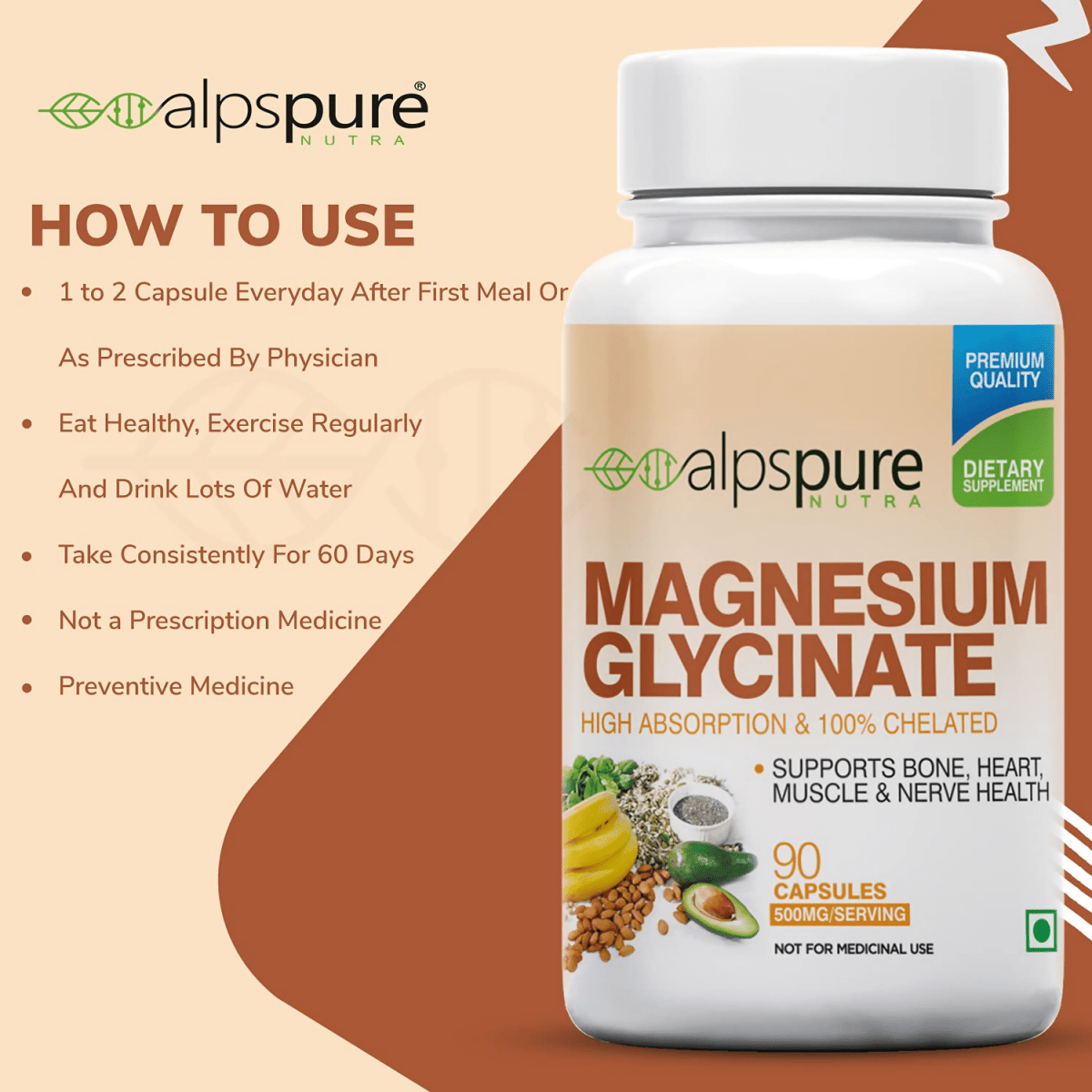 Alpspure Nutra Magnesium Glycinate Capsules - Distacart