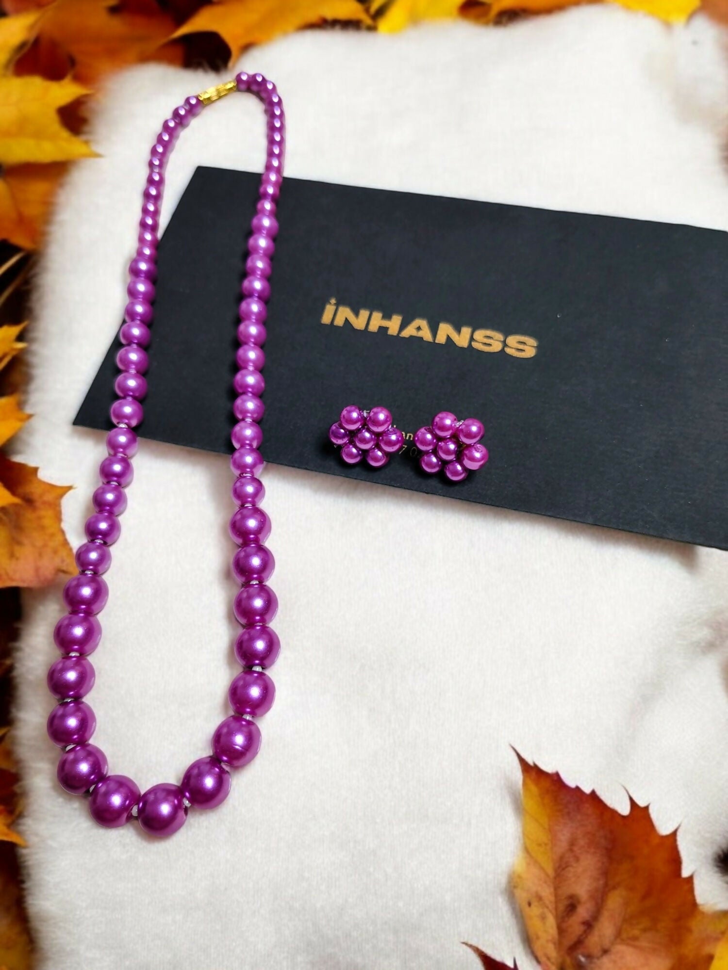 Inhanns Spectrum Everyday Pearl Sets - Single Strand - Mauve - Distacart